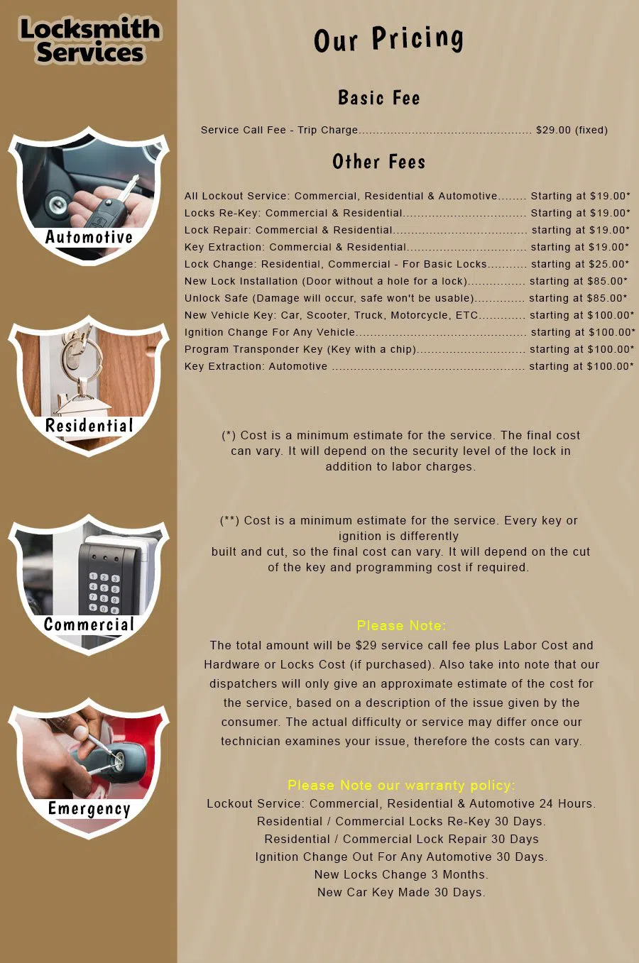 Elite Locksmith Services Glenshaw, PA 412-226-6574